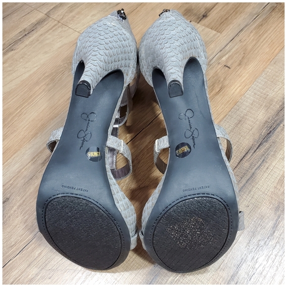Jessica Simpson Gray Snakeskin Strappy Sandal NWOT - Picture 4 of 8